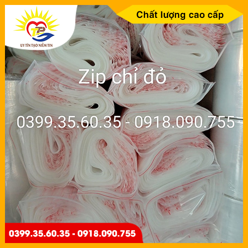 Túi Zipper Chỉ Đỏ